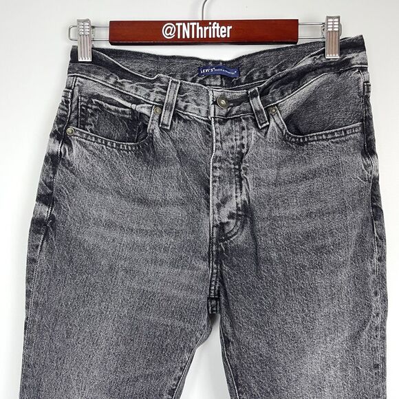 Levi's Made and Crafted Premium Twig High Rise Slim Button Fly Jeans Black Sz 27 - Picture 2 of 13
